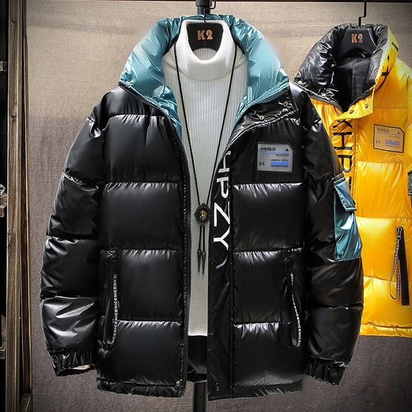 

4y5c mens women leaves coat printing stylist winter down jackets jacket men parka winter feather overcoat jacket down jacket coat size s-2xl, Black
