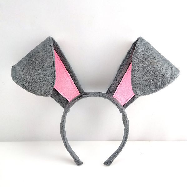 

easter bunny ears headband hairband girls accessories baby girl headbands hair big ear clips hair hoop party kids women headress sale g12205, Slivery;white