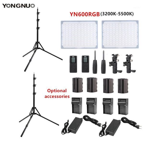 

yongnuo yn600 rgb ultra thin video led video/ p pgraphy light adjustable color temperature 3200k-5500k for makeup vlog1