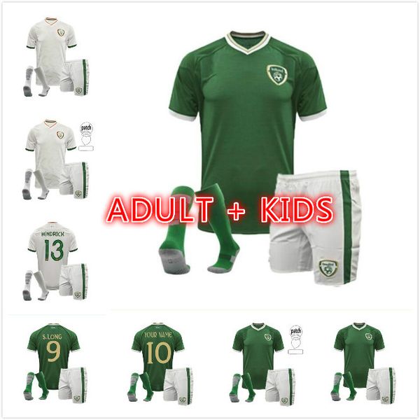 

kids kit20 21 ireland home soccer jersey 2020 2021 ireland away republic of ireland national team uniforms footbal jersey shirts, Black;yellow
