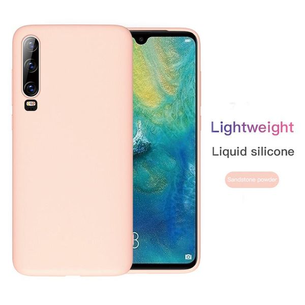 

ультратонкий жидкий силиконовый чехол для телефона для huawei p30 p20 x pro lite p10 plus cute candy color оригинальная шелковистая мягкая к
