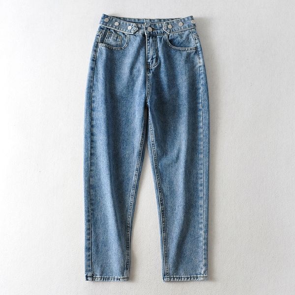 

2021 new cm066- autumn style versatile high waisted slim loose harem daddy pants casual jeans women europe and america ad6v, Blue