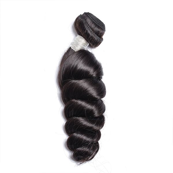 

9a grade brazilian loose wave human hair weaves 10-30 inch 1 bundles deep wave hairs extensions, Black