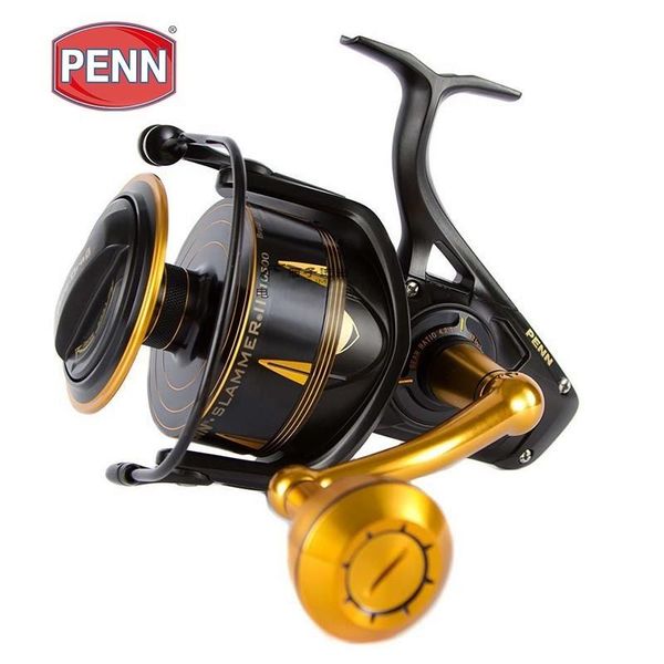 

penn slammer iii sla 3500-10500 spinning fishing reel 6+1bb full metal body 27kg max ipx6 sealed saltwater reel oceean fishing