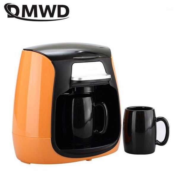 

coffee roasters dmwd 1 cup / 2 cups mini drip type machine automatic american maker with ceramic mug home 220v1