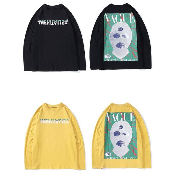 

футболки с длинным рукавом рубашки печать повседневные свободные скейтборд thirts streetwear мужская бедра модные вершины, White;black