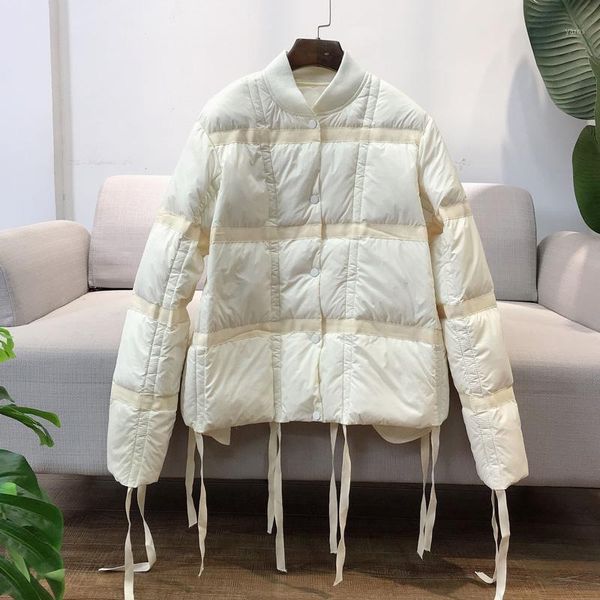 

janveny ultra light down jacket women 90% white duck down coat short drawstring casual parka female lightweight puffer jackets1, Black