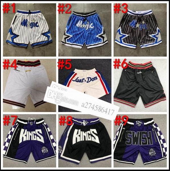 

men just don shorts 95 edition retro mesh authentic stitched just don pocket basketball shorts stitch city teams name & year id tags 08, Black