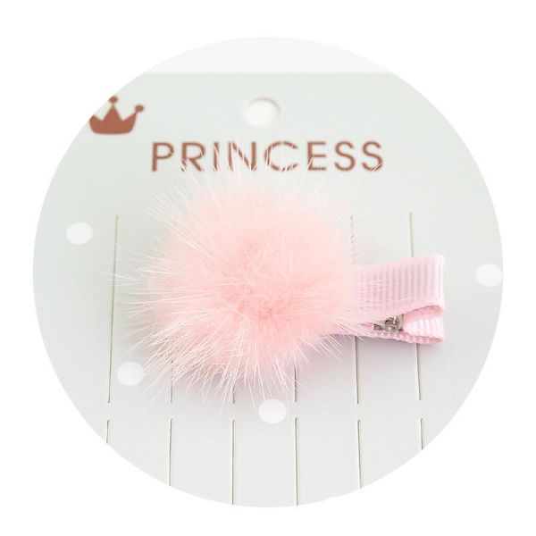 

girls hairpins with small lovely soft fur pompom mini ball gripper hairball pom hairclips children hair clip hair accessories h wmtflf