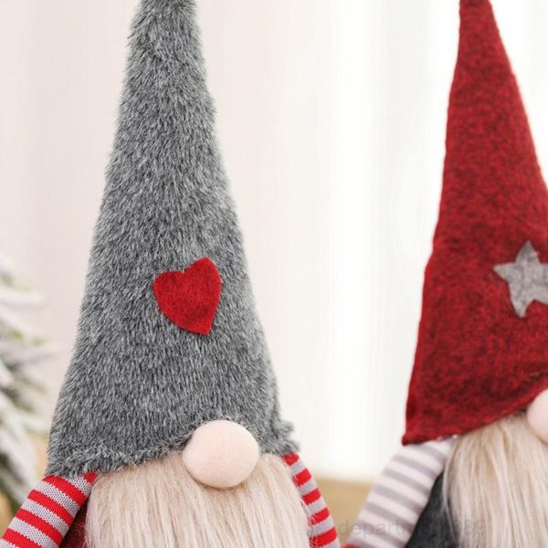 

wholesale handmade christmas tree cartoon no face fluff decoration xmas home party ornament creative festive hanging doll gifts owd2259