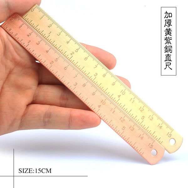 

outdoor thickened pure brass bookmark mini small copper ruler drawing cm