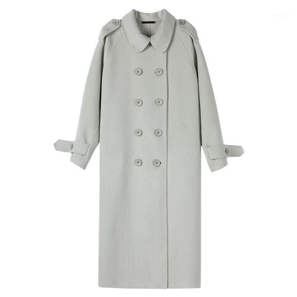 

woolen coat mid-length woolen coat 2020 autumn and winter new high-end temperament women's coats for women1, Black