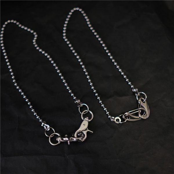 

fashionable simple stainless steel titanium steel round bead chain hip hop metal clavicle chain hip hop punk accessories hot, Silver