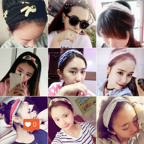

ilovediy women turban twisted chiffon floral hairband headwrap elastic girls flower headband hair bands jewelry q wmtjjv
