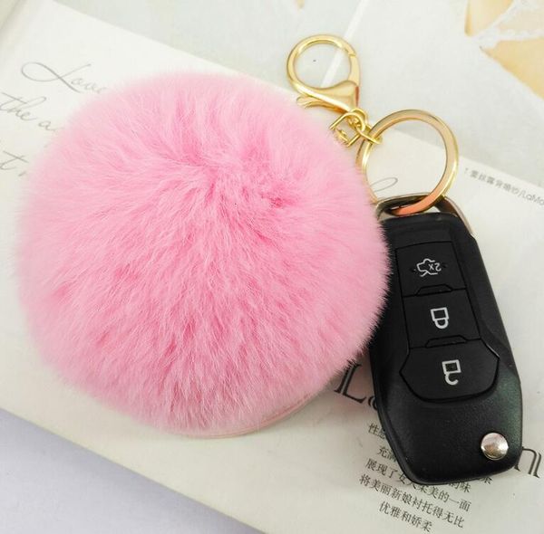 

factoryfnhkkids new puff ball there mirror women rings android keychains car bag santa claus key chain gift wholesale dh, Silver