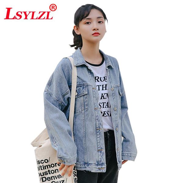 

holes denim jacket jeans women 2020 slim fashion long sleeve elegant vintage bomber basic coats harajuku washed loose b520, Black;brown
