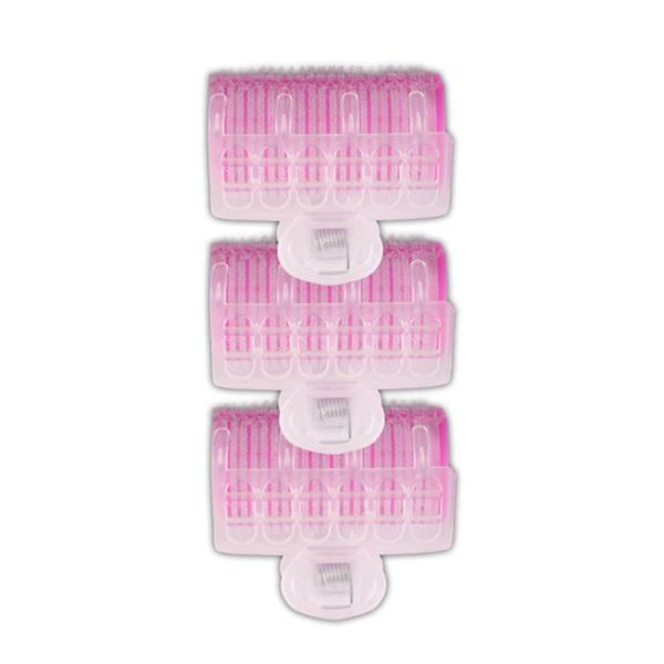 

3pcs hair rollers self grip salon hairdressing curlers tool with clips, Black