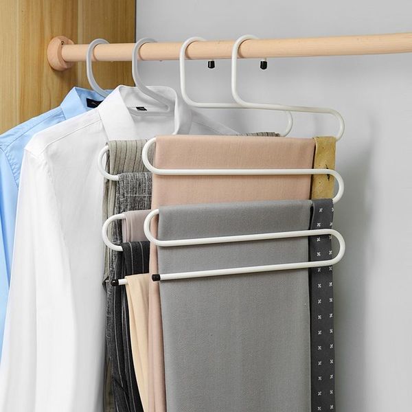 

multi functional home s type trouser rack stainless steel multi layer trouser wardrobe storage trouser hanger save space wmtryc
