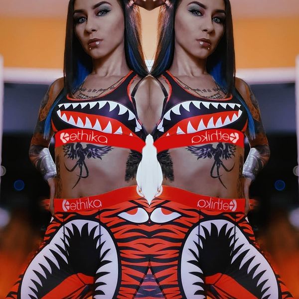 

women swimsuit shark swimming swimwear 2 pcs vest tank bras bikini sets push up crop vest shorts pants beachwear bathing suit tankinis h2507, White