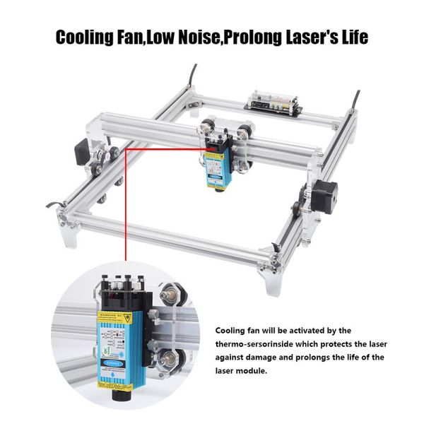 

air purifiers 30x40cm 2 axis 2500mw diy cnc laser engraver kits wood carving engraving cutting machine deskprinter logo picture marking