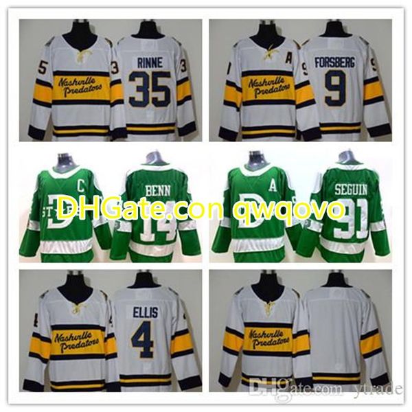

selling 2020 winter classic hockey jersey dallas stars 91tyler seguin jamie benn nashville predators 9 forsberg 35 pekka rinne 4 ellis, Black;red