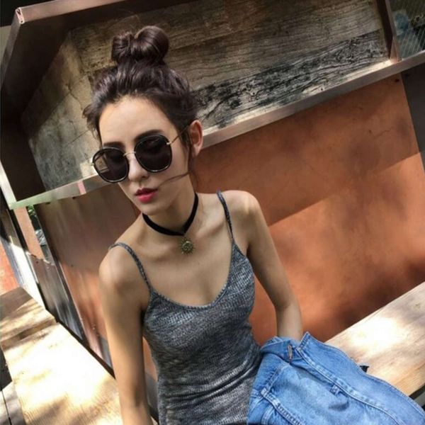 

sunglasses sunglasses round women's summer 2020 face new anti ultraviolet tide women's glasses fashion elegant personality, White;black