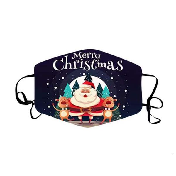 

ft5axmas printed christmas masks anti face dust-fog snowflake mouth cover breathable washable reusable mask