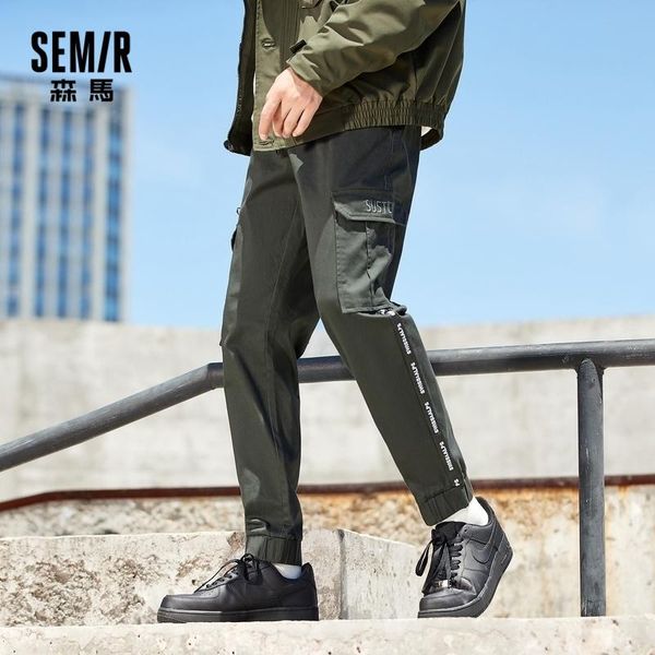 

SEMIR Overalls Men Footwear Trendy Brand Casual Pants 2020 Autumn And Winter New Man Pants Loose Autumn Sport, Black