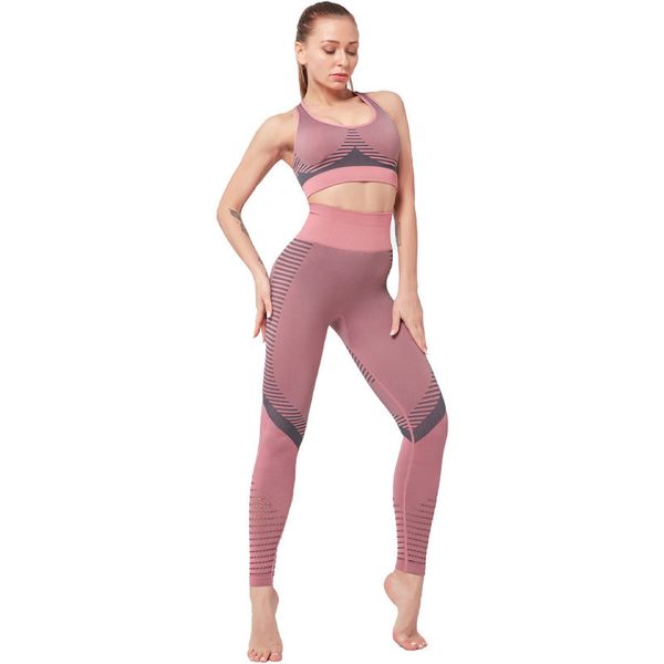 

2020 new net red yoga suit sports vest pants set, Gray
