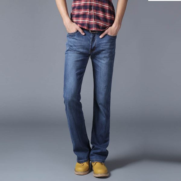 

men's brem of new stretch thin korean micro flare pants dark blue jeans nix0