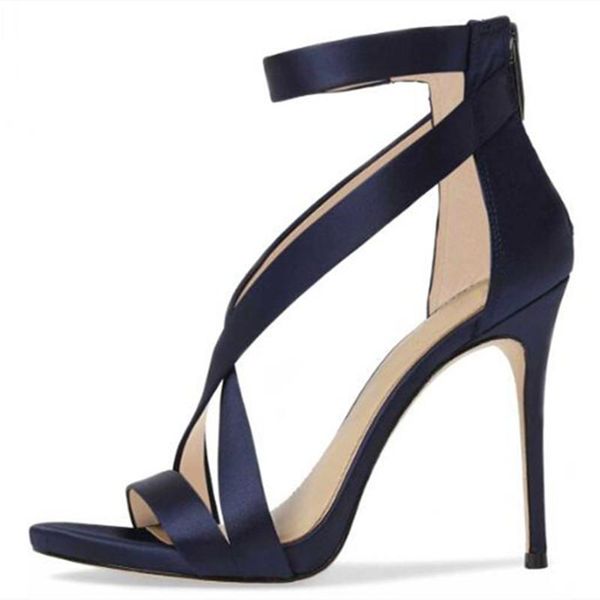 

shofoo shoes,beautiful lady's sandals, tinted cloth, about 11cm high-heeled sandals, women's large size sandals., Black