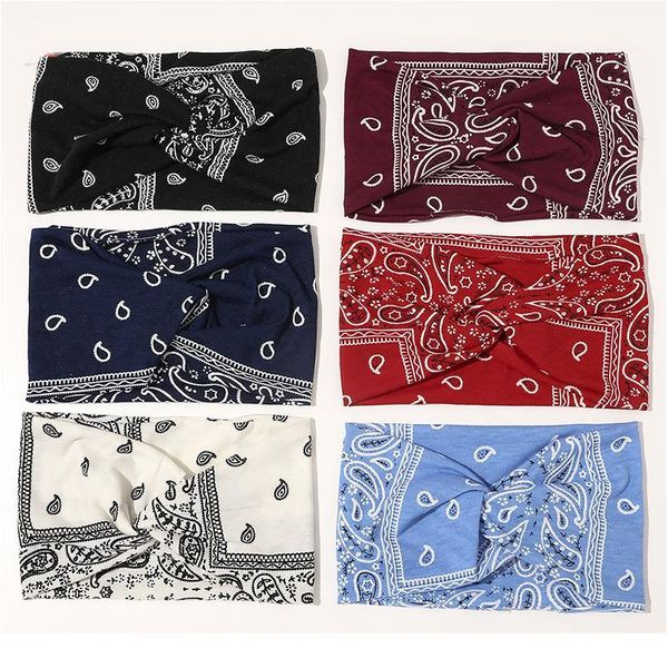 

hairband headbands sports yoga wide headband elastic cross knot twist flower harajuke turban headwrap bandana hair acc qyltwn