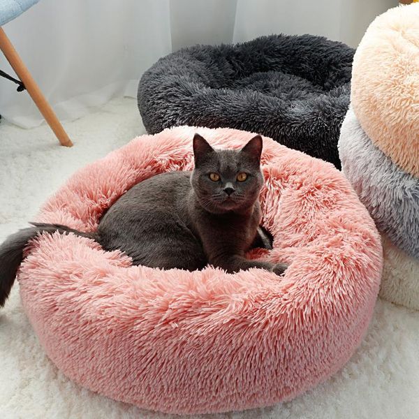

comfy plush pet dog bed hondenmand washable round calming pet bed cushion sofa mat kennel donut beds house for large bbyvzb