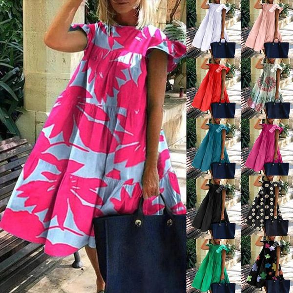 

женщины урожай цветочные печати сыпучие топ 2020 лето o шеи лепестка с коротким рукавом верхней рубашки элегантная партия длинные рубашки др, White