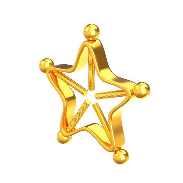 

ниппель кольцо новое нефорированное грудное кольцо из нержавеющей стали пять остроконечных звездных груди кольцо человеческий пирсинг ювелир, Black