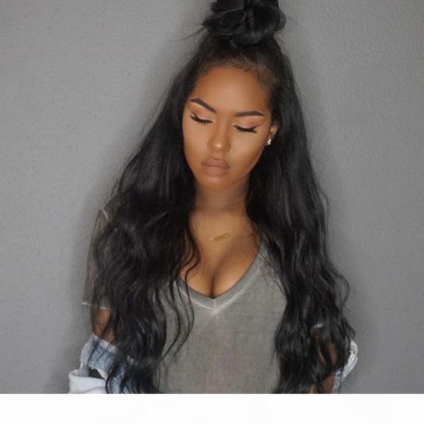 

hd lace wigs for black women transparent 13x4 body wave lace front human hair brazilian hd transparent full lace wig pre plucked hariline, Black;brown