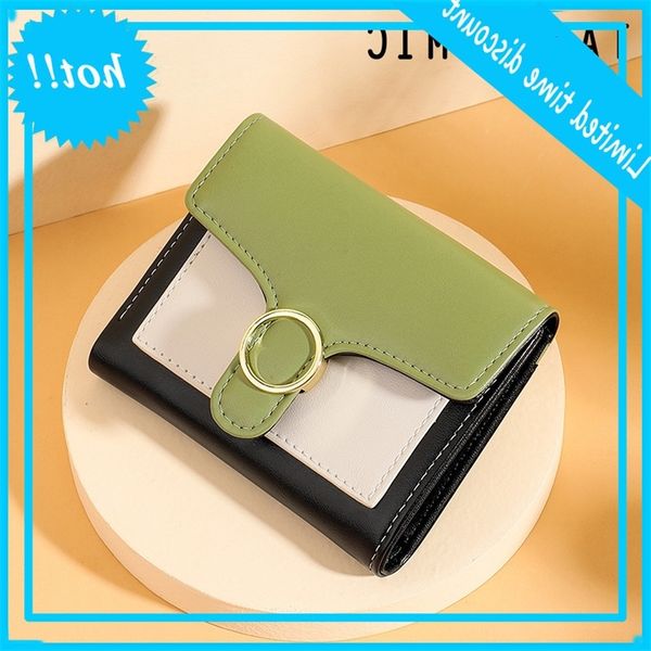 

yueqiankai new multi card zero women's fashion color contrast wallet, Red;black