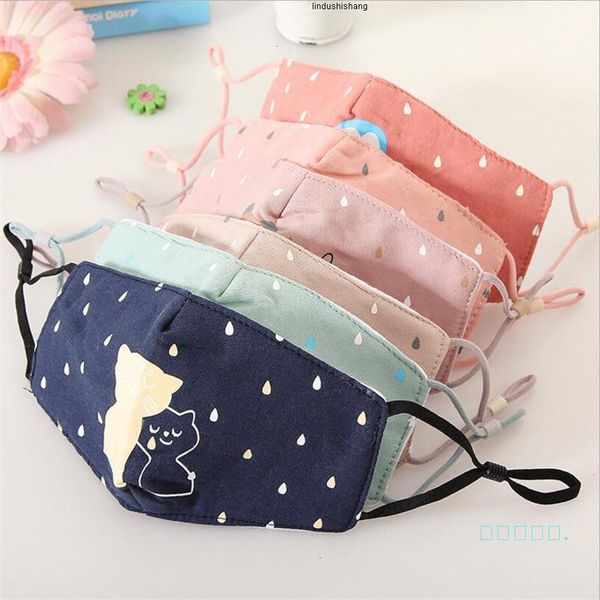 

kids dustproof mask cartoon boy girls animal print mouth-muffle covers masks childs outdoor anti dust haze protective ma