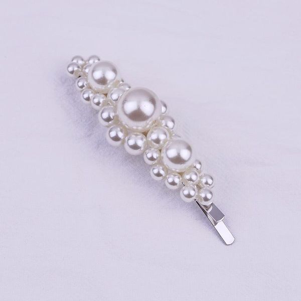

korean style indie and minimalism pearl hairpin clip retro flower crystal woven hairpin wholesale
