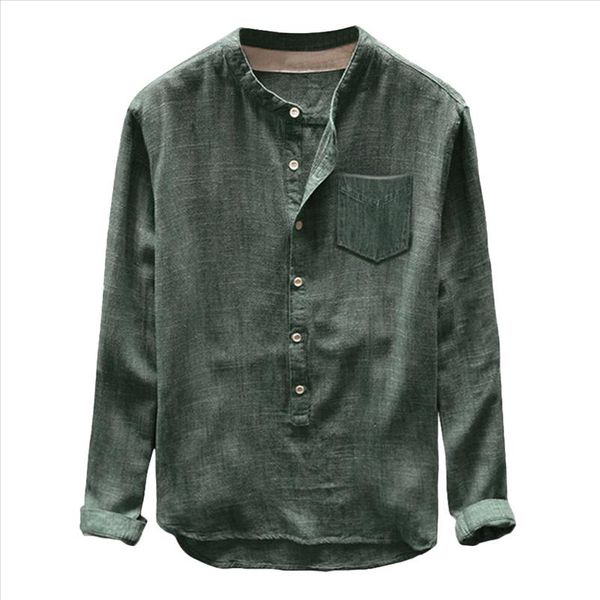 

fashion mens autumn winter button casual linen and cotton long sleeve blouse camisa masculina camisa hombre streetwear, White;black
