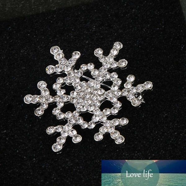 

new fashion crystal snowflake brooch for women fine jewelry collares gifts, Gray