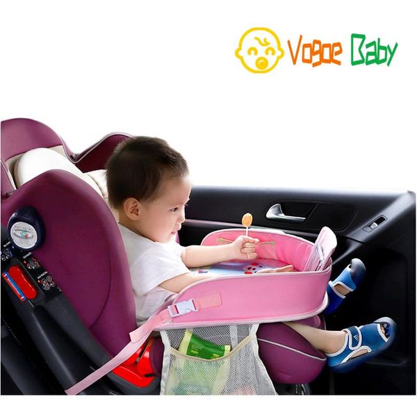 

car table kids waterproof table car seat tray storage kids toys baby fence children dining drink table in-car acc wmtuay