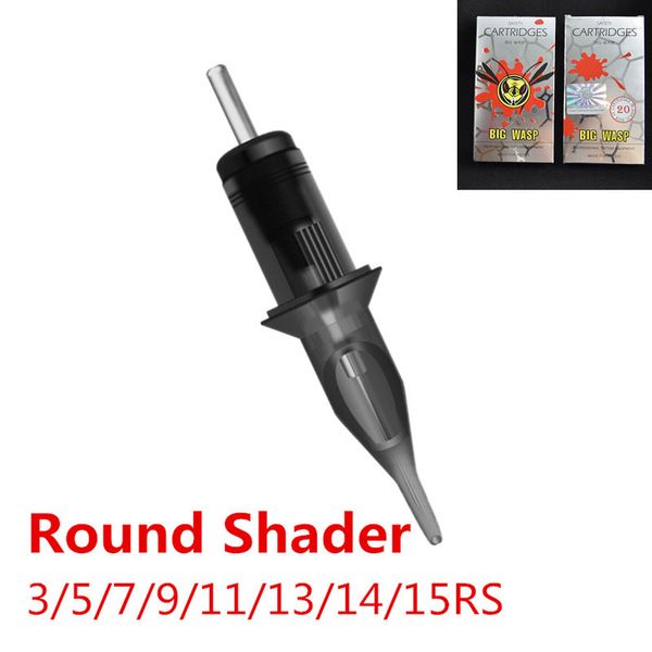 

big wasp gray evolved cartridges tattoo needle - round shaders 3/5/7/9/11/13/14/15rs