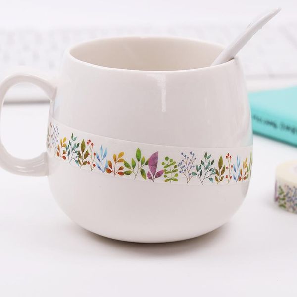 

2016 m x10m herbaceous plant paper washi tape diy decoration scrapbooking planner masking tape adhesive tape kawaii stationery h