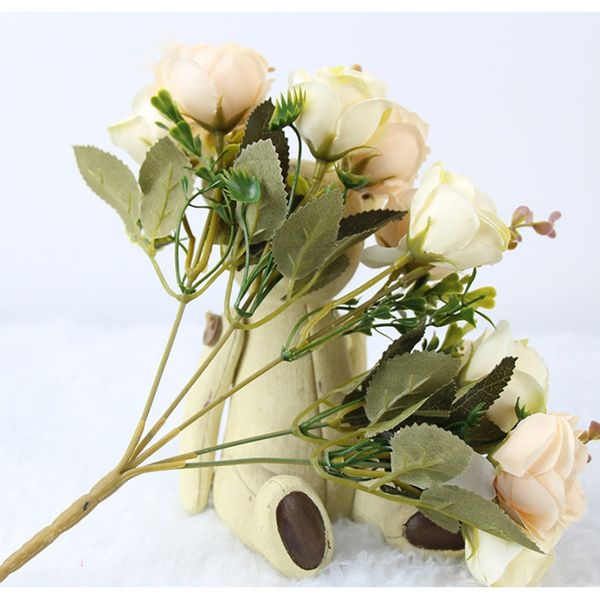 

искусственные розы цветы розовый маленький мини шелк искусственные поддельные цветы для свадьбы домашняя вечеринка украшения букет белая роз