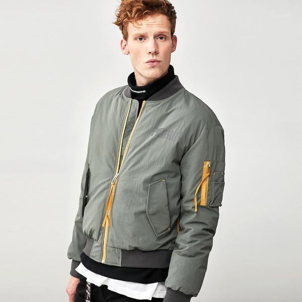 

agradecido men's winter jacket pilot coat army green parka men veste homme hiver winter parka men1, Black