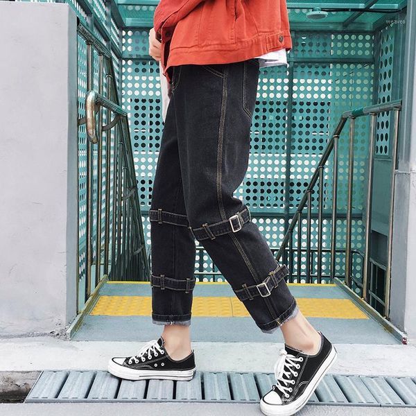 

super handsome korean version of the literary style jeans new trend harem pants casual jeans1, Blue