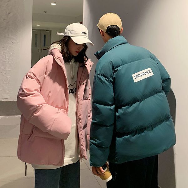 

privathinker 2020 winter new stand collar couple parkas man casual oversize warm streetwear coats man fashion clothing c1115, Black;brown