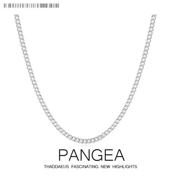 

2mm sideway link chain necklace,2020 brand new glam fashion jewelry europe 925 sterling silver bijoux gift for men women