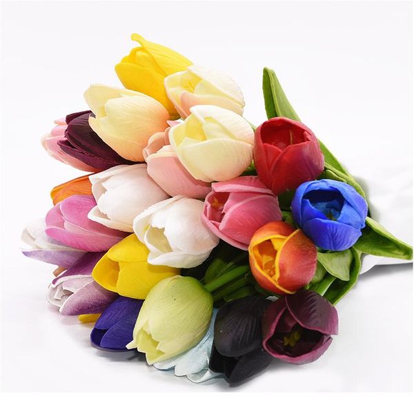 

5/10pcs artificial tulips bonsai tulip flowers foam tulipanes flower bouquet for real touch wedding flower bouquet de jlljmz
